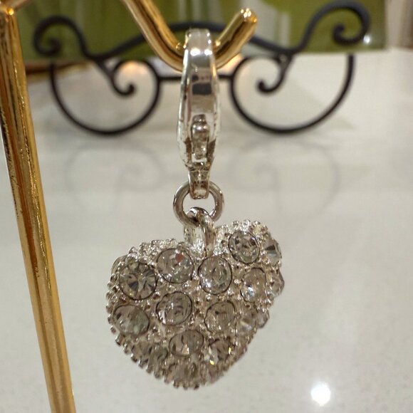 Rhinestone Heart Charm - Picture 1 of 6